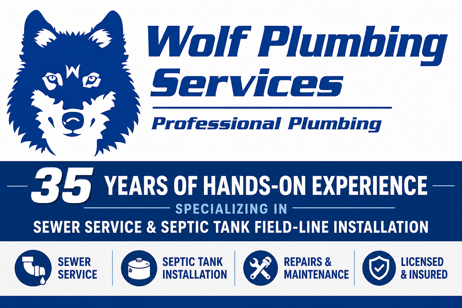 Wolf Plumbing website design Talladega Alabama